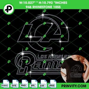 Los Angeles Rams Rhinestone Template, National Football League Los Angeles Rams Rhinestone 10ss Template Digital Instant Download, Cut File Svg, Eps, Dxf, Silhouette Studio, Png – Prinvity