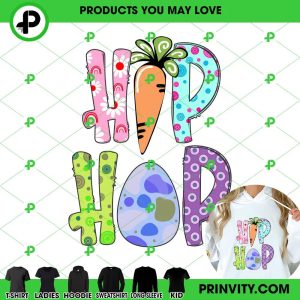 Hip Hop Easter Bunny T-Shirt, Best Gifts For Easter Event, Happy Bunny Easter, Easter Egg, Unisex Hoodie, Sweatshirt, Long Sleeve – Prinvity