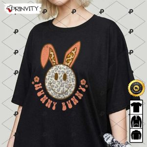 Hunny Bunny T-Shirt, Best Gifts For Easter Event, Happy Bunny Easter, Easter Egg, Unisex Hoodie, Sweatshirt, Long Sleeve – Prinvity