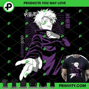 Jujutsu Kaisen Satoru Gojo T-Shirt, Best Gifts For Jujutsu Kaisen Fans, Jjk Manga, Jjk Anime, Gojosatoru, Gege Akutami, Maki Jjk, Sukunas, Makizenin, Togeinumaki, Unisex Hoodie, Sweatshirt, Long Sleeve – Prinvity