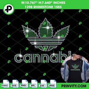 Adidas Cannabis Svg Rhinestone 10ss Template Digital, 420 Day Bling Tee, Download File Cricut SVG, EPS, DXF, PNG, Silhouette Studio – Prinvity