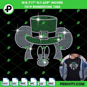 Mickey Mouse St. Patrick’s Day Svg Rhinestone 10ss Template Digital, Walt Disney Svg Bling Tee, Download File SVG, PNG, EPS, DXF, Cricut Silhouette – Prinvity