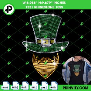 St. Patrick’s Day Svg Rhinestone 10ss Template Digital, St. Patrick’s Day Svg Bling Tee, Download File SVG, PNG, EPS, DXF, Cricut Silhouette – Prinvity